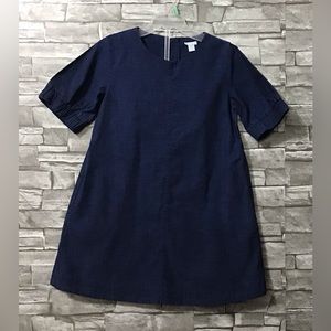 Cos Girls Blue Denim Short Sleeve Dress Size 4-6Y